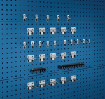 Werkzeughalter-Sortiment 32-teilig verzinkt 15 Haken, 7 Halter, 10 Klemmen