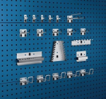 Werkzeughalter-Sortiment 20-teilig verzinkt 10 Haken, 5 Halter, 5 Klemmen