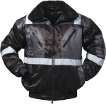 Pilotenjack Kirkenes maat M zwart/grijs 60%BW/ 40%PES,ca.250 g/m²