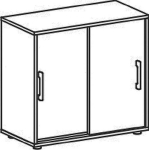 Sliding door wardrobe HxWxD 798x800x425 mm maple decor 2 doors