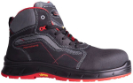 Safety boots, nubuck leather Size 47, S3, width 11 cm, black/red Remisberg Devon