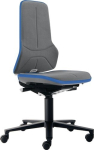 Neon draaibare werkstoel met wielen H 450-620 mm blauw/grijs BIMOS Neon Supertec