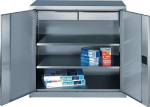 Gereedschapskast HxBxD 1000x1000x500 mm Roestvrij staal 2 verstelbare planken 2 laden