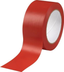 Vloermarkeringstape L=33 m, B=50 mm, rood zelfklevend PVC