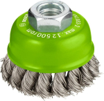 Cup brush, stainless steel, knotted wire 0.35 mm, 65 mm, 12500 rpm, M14 Bosch 2.608.622.104