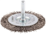 Schijfborstel, roestvrij staal, gekrompen draad 0,3 mm, 70 mm, 10 mm, 4500 tpm Bosch 2.608.622.121