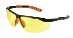 Schutzbrille, Anti-Kratz-Beschlag Plus schwarz-orange, Gläser gelb 5X8.03.00.03, UV400