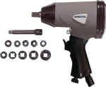 DL slagmoersleutelset 1/2", max. 6,3 bar, 345 Nm, 12 delen in kunststof behuizing, Aerotec ST