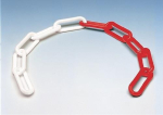 Plastic barrier chain 6 mm red / white BKF / bag=30 m