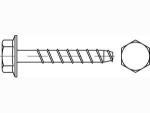 Screw anchor with hexagon head SW8 6.0x50 mm, galvanised, disc pressed on MULTI-MONTI MMSplus-SS