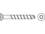 Screw anchor with countersunk head T30 6.0x40 mm, blue galvanised MULTI-MONTI MMSplus-F