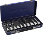 Dopsleutelset 19-delig, 1/4" & 1/2", 1,3-17 mm 6 KT Promat 821187