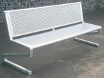 Screw-on park bench LxWxH 1540x610x860 mm Steel 74 kg, silver