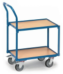 Etagenroller mit Rohrschiebebügel 2 Etagen mit Rand, Ladefl. 605x405 mm Fetra 135400