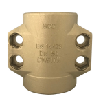 Klemmschale für Dampfschlaucharmatur 19x7 mm, Spann 32-34 mm Messing