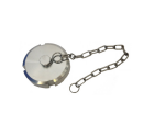 Kappe mit Kette DN32 ohne Dichtung Edelstahl 1.4301, Milchrohrverschraubung