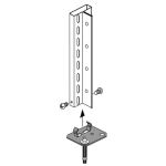 Base dowelling set for basic shelving galvanised Meta Clip
