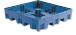 Collecting tray 255 litres LxWxH 1235x1235x275 mm Polyethylene without grating