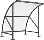Bicycle shelter W2040xD2180xH2290 mm Galvanised and coated steel,anthr./gr.