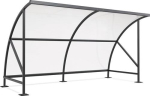 Bicycle shelter W4080xD2180xH2290 mm Galvanised and coated steel,anthr./gr.