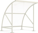 Bicycle shelter W2040xD2180xH2290 mm Galvanised and coated steel, grey-white