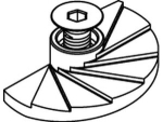 Bodenplatten-Befestigung M 10 Temperguss verzinkt Lindapter Floor-Fast FF ISK-Senkschraube