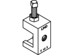 Clamp with screw & lock nut M 6 GTW 40 galvanised Lindapter LC two connection threads