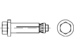 Bevestiging hol profiel Zeskantbout M 8x70/41 gegalvaniseerd staal Lindapter Hollo-Bolt HB