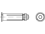Bevestiging met hol profiel, intrekbaar FF 12-3 100/74 Roestvrij staal A4 Lindapter Hollo-Bolt FlushFit HBFF