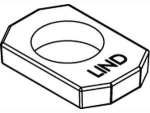 Recess filler plate M 12 ductile iron hot-dip galvanised Lindapter AF-W
