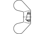 Wing nut DIN 315-A2 M 10 German mould, stainless steel