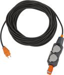 Powerblock extension cable 4-way 15 m black H07RN-F3G1.5 IP54 Brennenstuhl professionalLine PB 1100