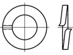 Federring DIN 127 A 10,0 mm, verzinkt Kleinpaket 100