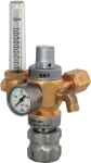 Flowmeter Flaschendruckminderer Argon/CO2, 2-Stufig 200 bar auf 0-34 ltr Harris Model 651 mit Gassparvorrichtung