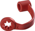 Water connection sealing caps red