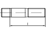 Stud DIN 939-A4 M 16x45 mm stainless steel