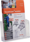 Prospekthalter für Format DIN A4 Acryl transparent, Wand-/Tischmodell