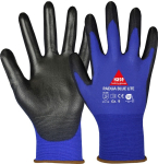 Assembly gloves, nylon/PU partially coated, blue Padua lite