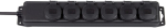 Socket outlet distributor 6-fold 2 m H07RN-F 3G1.5 IP44 black Brennenstuhl