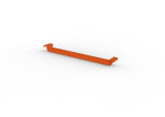 Dieptesteun offset D=1100 mm, RAL 2001 Meta Multipal voor 38 mm spaanplaat