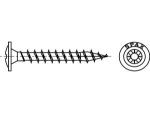 Spax rear wall screw with PZ 4x25 mm, galvanised