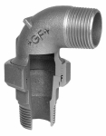 Angle connector no. 101 galvanised A/A R flat sealing Georg Fischer