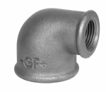 Red.-Winkel 90° Nr.90 schwarz I/I Rp 1/2" x 1/4" ISO/EN A1 Georg Fischer