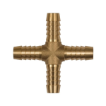 Kreuz-Schlauchverbindungsstutzen für Schlauch LW 13 mm Messing