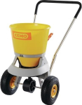 Strooiwagens 20 l, geel plastic, luchtbanden met strooihoeveelheidsregelaar 1-4 m, Cemo