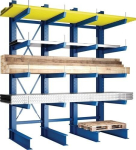 Cantilever rack one-sided HxLxArm-L 3000x5090x1250 mm, RAL 5010 Meta Multistrong Heavy