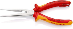 Flachrundzange m.Schneide Öse VDE 200mm VDE gerade lang/flach/rd. KNIPEX 26 16 200 T