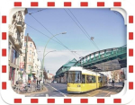 Verkeersspiegel HxB 800x1000 mm kunststof rood/wit met buishouder voor binnen en buiten