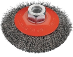 Cone brush Ø 100 mm, M 14 corrugated steel Osborn