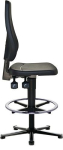 Industriële draaistoel met glijders & voetring H=580-850 mm, integraalschuim Promat 425202